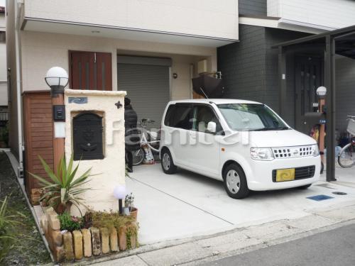 アルミ門扉 LIXIL(リクシル)シャレオR7(4枚折戸)の外構施工例