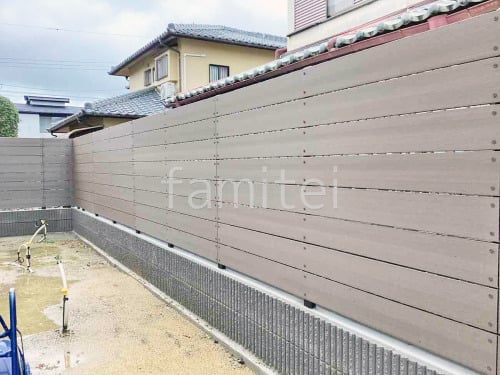 人工木・樹脂 フェンス(木調) F&F ニコボード 目隠し 木調・ラティス 樹脂 ブロック塀 (化粧ブロック) ユニソン ジャスティ