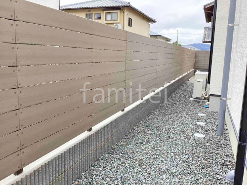 犬走り 防犯砂利敷き バラス砕石 防草シート加工