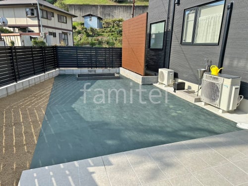 防草シート敷き