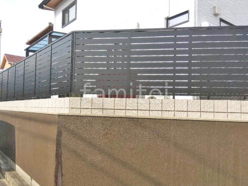 ブロック塀 (化粧ブロック) ユニソン リゲル アルミ形材 フェンス LIXIL AB YS3型 横スリット3 目隠し