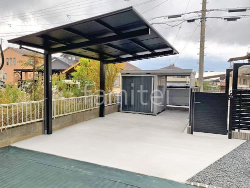 スチール 物置 イナバ フォルタ ウィズ 3320×2210×2030 FW-1822+15KS カーポート1台 (単棟) YKKAP エフルージュ FIRST フラット屋根