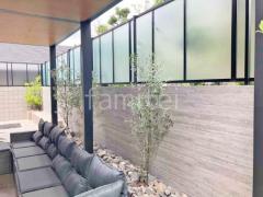 壁タイル張り タカショー 木製調 セラ ウォール RC杉板 アルミ形材 フェンス LIXIL AB YT1型 採光パネル 目隠し 採光