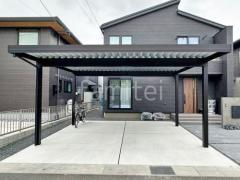 カーポート2台(ワイド) ツイン YKKAP ジーポートPro 積雪50cm対応 フラット屋根 折板屋根