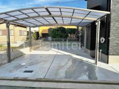 カーポート2台(ワイド) ツイン LIXIL ネスカR アール屋根