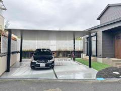 カーポート2台(ワイド) ツイン LIXIL カーポートSC フラット屋根 吊り下げ屋根