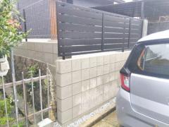 アルミ形材 フェンス LIXIL AB YS3型 横スリット3 目隠し ブロック塀 (化粧ブロック) ユニソン シルマ