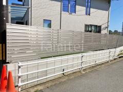 アルミ形材 フェンス YKKAP シンプレオYS3型 横スリット 目隠し ブロック塀 (化粧ブロック) 太陽エコブロックス 普通CB