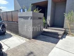 玄関アプローチ 床平板敷き ユニソン フラミア