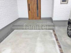 玄関アプローチ階段 床タイル貼り LIXIL パセオ