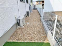 犬走り ジャミ敷き 防草シート加工