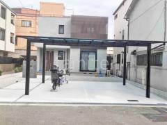 カーポート2台(ワイド) ツイン YKKAP エフルージュ FIRST フラット屋根