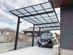 カーポート2台(縦) 連棟 LIXIL ネスカF フラット屋根