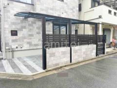 カーポート1台+延長 (1.5台縦連棟) YKKAP アリュース アール屋根