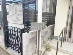 壁タイル張り LIXIL ストーンタイプコレクション アルミ形材 フェンス YKKAP シンプレオYS3型 横スリット 目隠し