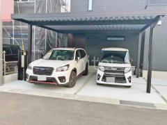 カーポート2台(ワイド) ツイン YKKAP ジーポートPro 積雪30cm対応 フラット屋根 折板屋根