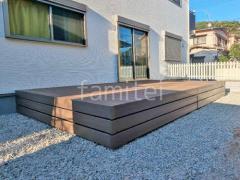 人工木デッキ LIXIL 人工木 木彫 樹ら楽ステージ