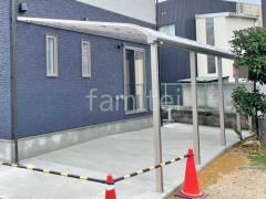 1階テラス屋根 連棟 (雨除け) YKKAP ソラリアR アール屋根 スタンダード 壁付