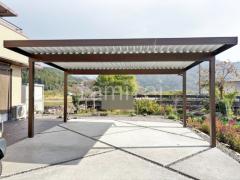 カーポート2台(ワイド) ツイン YKKAP ジーポートPro 積雪50cm対応 フラット屋根 折板屋根