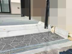 乱形石張り (床石貼り) 乱形石張りのみ ブラック 石・ストーン調