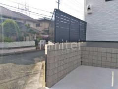 ブロック塀 (化粧ブロック) ユニソン リゲル アルミ形材 フェンス LIXIL AB YS3型 横スリット3 目隠し