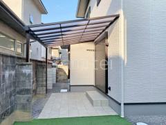 1階テラス屋根 (雨除け) YKKAP ソラリアF フラット屋根 スタンダード 壁付