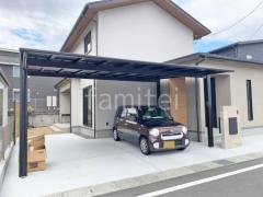 カーポート2台(ワイド) ツイン YKKAP エフルージュ FIRST フラット屋根