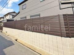 ブロック塀 (化粧ブロック) ユニソン リゲル 人工木・樹脂 フェンス(木調) F&F マイティウッド デコll 目隠し 木調・ラティス 樹脂