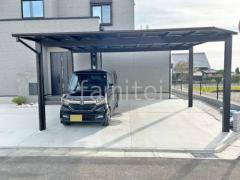 カーポート2台(ワイド) ツイン YKKAP エフルージュ FIRST フラット屋根