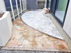 乱形石張り (床石貼り) 乱形石張りのみ ホワイト 石・ストーン調 乱形石張り (床石貼り) 乱形石張りのみ カナリアイエロー 石・ストーン調