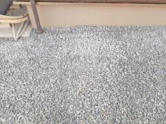 犬走り 防犯砂利敷き バラス砕石 防草シート加工