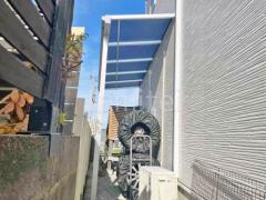 1階テラス屋根 (雨除け) YKKAP ソラリアF フラット屋根 スタンダード 壁付