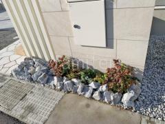 ロックガーデン 割栗石敷き 下草 植栽