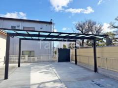 カーポート2台(ワイド) ツイン YKKAP エフルージュ FIRST フラット屋根