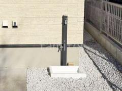 立水栓 ユニソン スプレスタンド60 蛇口2個 水受け メルス スクエアパン