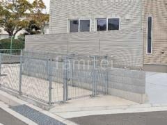 アルミ形材 フェンス YKKAP シンプレオYL1型 横ルーバー 目隠し ブロック塀 (化粧ブロック) 太陽エコブロックス 普通CB