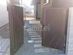 両開き 門扉 LIXIL AB TM2型 たて目隠し