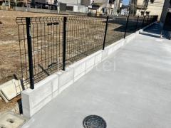 スチールメッシュ フェンス YKKAP イーネット3F型 スチール柱 境界・メッシュ ブロック塀 (化粧ブロック) 太陽エコブロックス 普通CB