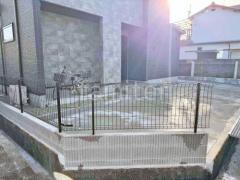 ブロック塀 (化粧ブロック) ユニソン ジャスティ スチールメッシュ フェンス YKKAP イーネット3F型 スチール柱 境界・メッシュ