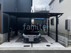 カーポート2台(ワイド) ツイン LIXIL ネスカF フラット屋根