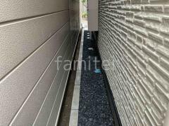 犬走り 防犯砂利敷き バラス砕石 防草シート加工