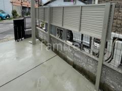アルミ形材 フェンス YKKAP シンプレオYL1型 横ルーバー 2段支柱 上段のみ 目隠し