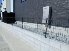 境界フェンス塀 YKKAP イーネット3F型 CBブロック積