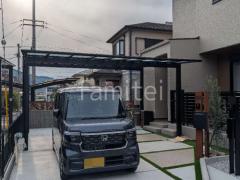 カーポート2台(ワイド) ツイン YKKAP エフルージュ FIRST フラット屋根