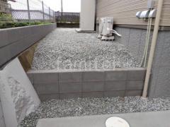 土留め 普通CB 犬走り 防犯砂利敷き バラス砕石 防草シート加工