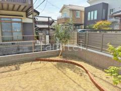 シンボルツリー シマトネリコ 常緑樹 植栽 レンガ花壇 ユニソン ソイルレンガ