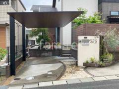カーポート1台 (単棟) LIXIL 木製調 カーポートSC フラット屋根 吊り下げ屋根