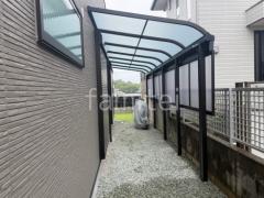 1階テラス屋根 (雨除け) YKKAP ソラリアR アール屋根 スタンダード 壁付