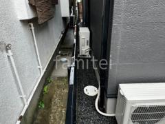 犬走り 防犯砂利敷き バラス砕石 防草シート加工