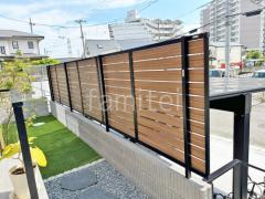 ブロック塀 (化粧ブロック) ユニソン ジャスティ アルミ形材 フェンス LIXIL AB YS3型 横スリット3 目隠し